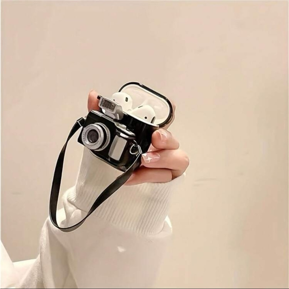New Flash Camera Protective Cover Compatible for Airpods 1/2/3 Pro Earphone Case - Picture 2 of 5